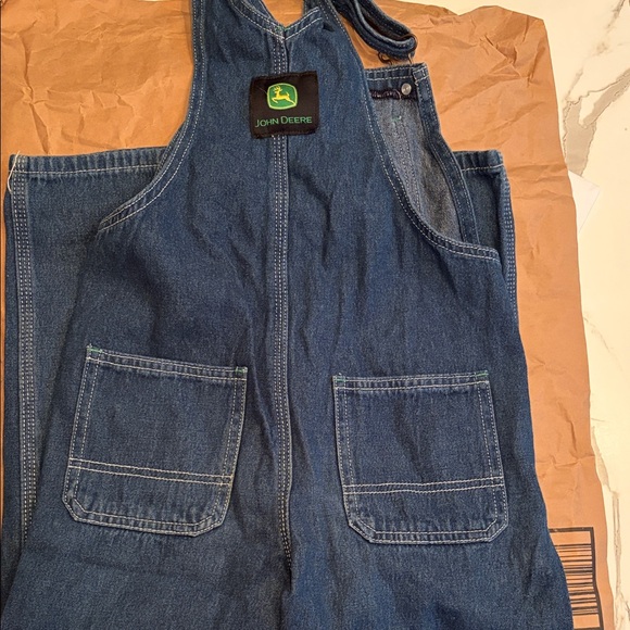 John Deere Blue Kids Overalls - Picture 2 of 5